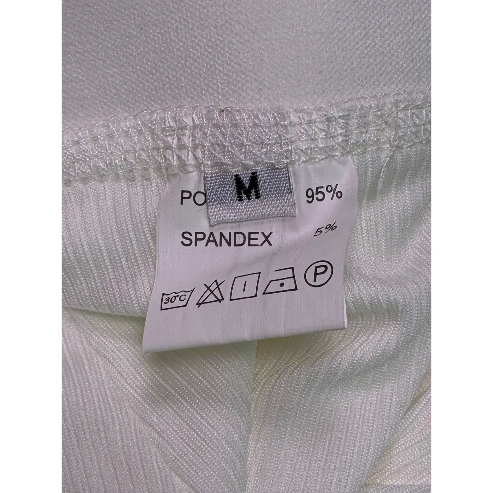 White Ribbed Knit 2-Piece Lounge Set Bralette And Leggings Size M — image 7 of 8